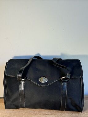 Men's Black Duffel Bag with Turn-Lock Closure